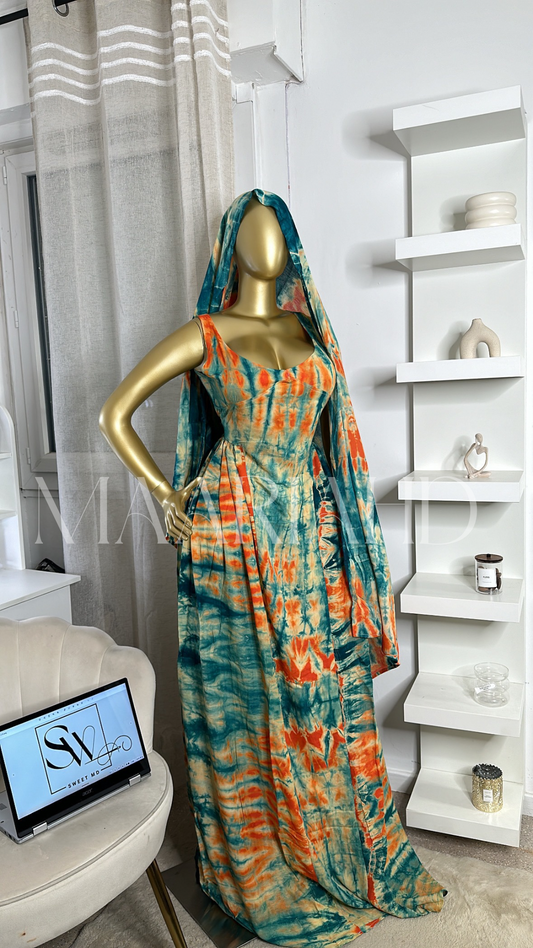 Robe Velvet Touch — foulard inclus